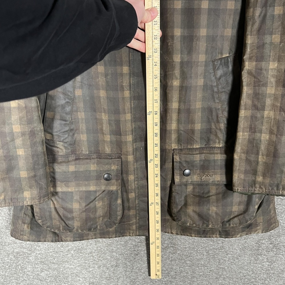 Barbour Ladies Winter Bedale Jacket Womens 18 Brown Waxed Check Fleece Lined - Picture 3 of 15